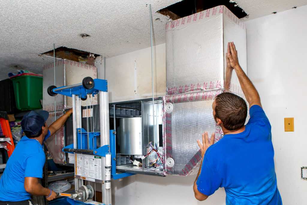 air handler indoor installation